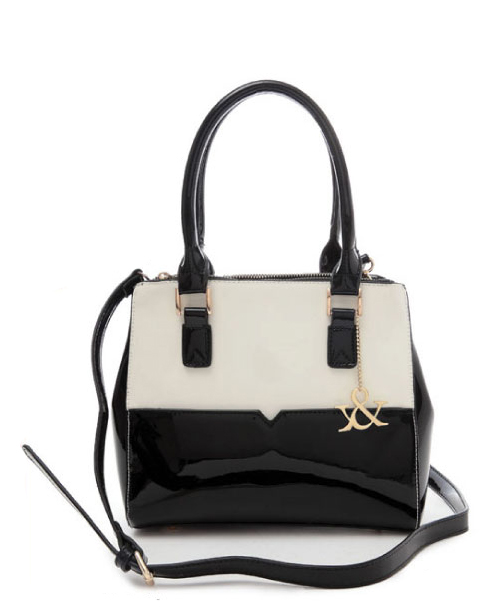 Black Hue & Ash Two Colors Handbag